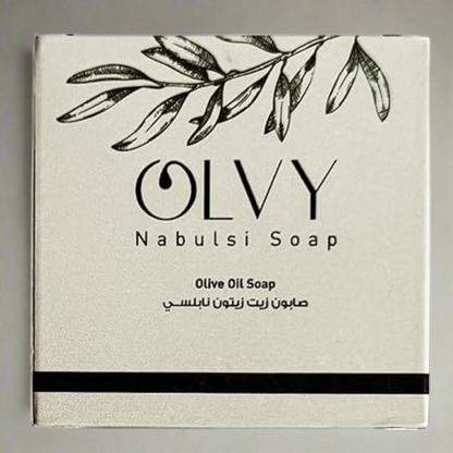 Olvy Original Olive Oil Bar Soap, 3.5 oz, Moisturizing for Dry & Sensitive Skin, Vegan, Natural Inspired by Traditional Palestenian Soap {Original Olive Oil (Unscented)  Price}