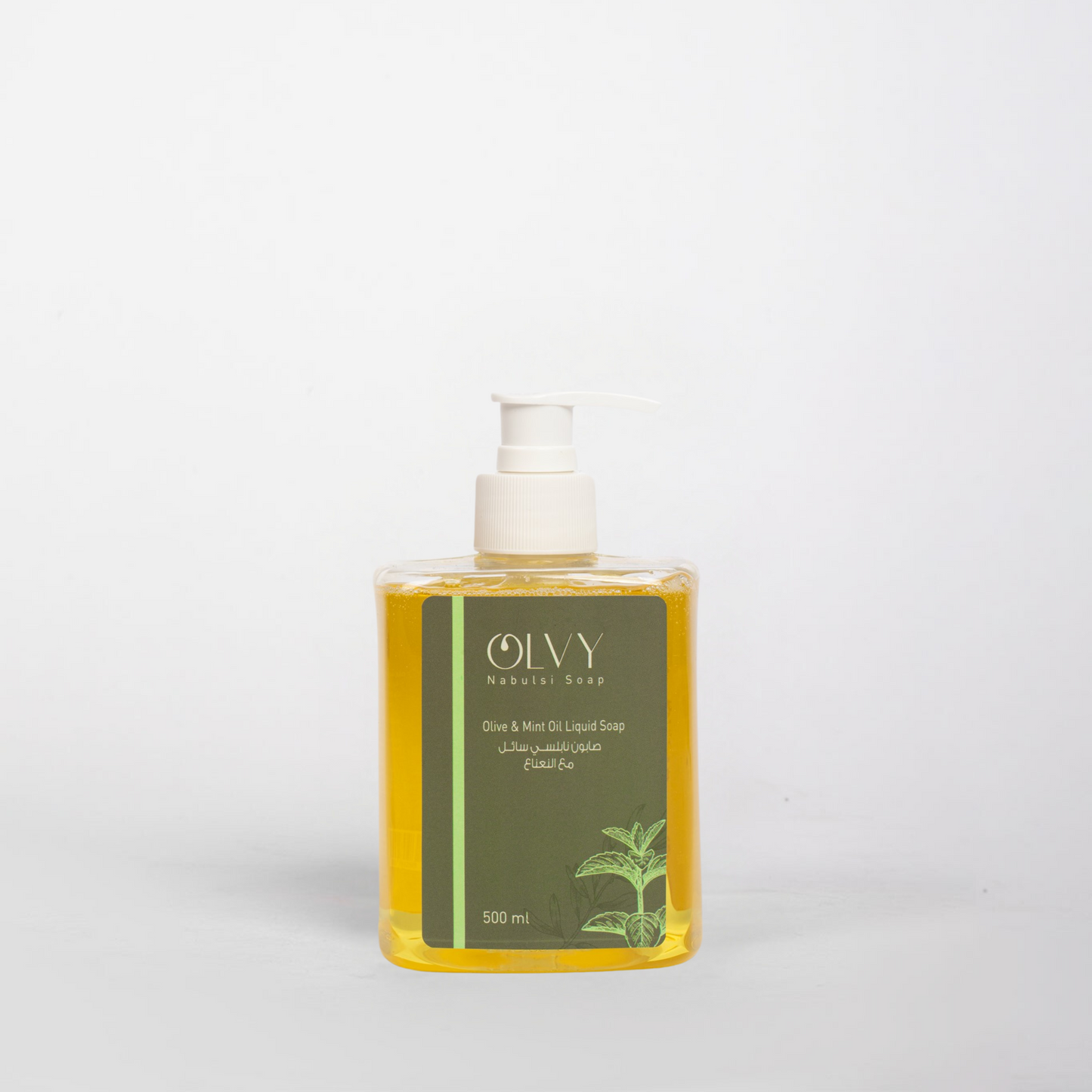 Olvy Nabulsi Pure Olive Oil Liquid Soap With Mint Oil