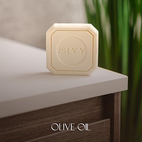 Olvy Original Olive Oil Bar Soap, 3.5 oz, Moisturizing for Dry & Sensitive Skin, Vegan, Natural Inspired by Traditional Palestenian Soap (Variety Pack of 4)