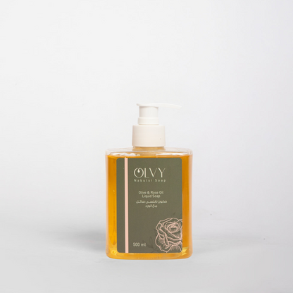 Olvy Nabulsi Pure Olive Oil Liquid Soap with Rose Oil