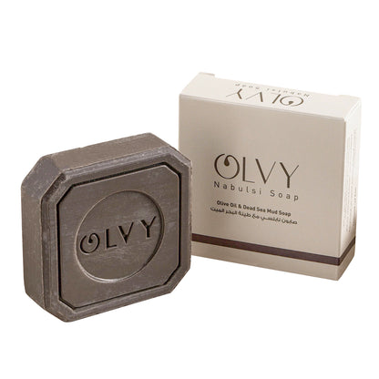 Olvy Original Olive Oil Bar Soap, 3.5 oz, Moisturizing for Dry & Sensitive Skin, Vegan, Natural Inspired by Traditional Palestenian Soap (Olive Oil and Dead Sea Mud)