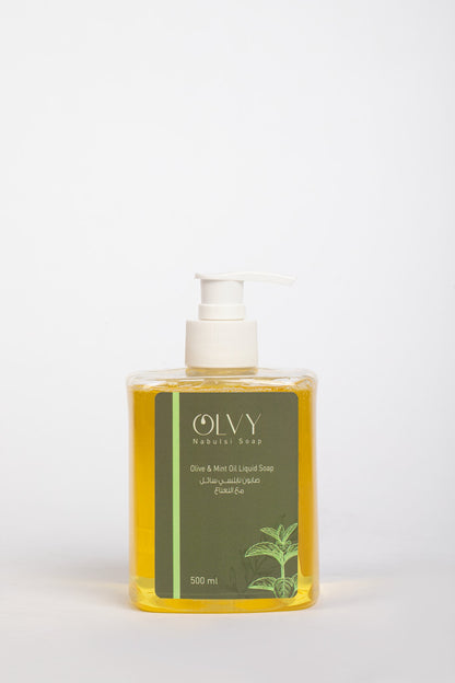 Olvy Nabulsi Pure Olive Oil Liquid Soap With Mint Oil