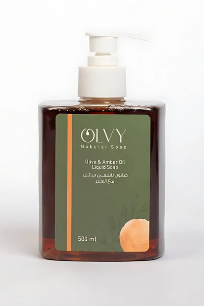 Olvy Nabulsi Pure Olive Oil Liquid Soap With Amber Oil