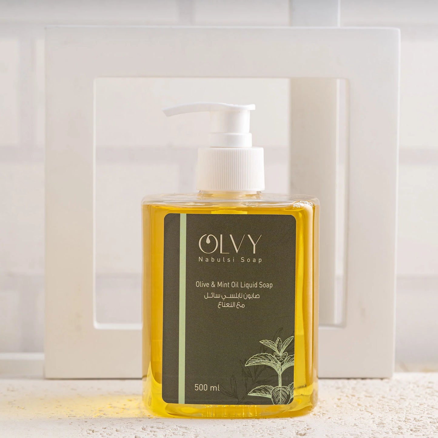 Olvy Nabulsi Pure Olive Oil Liquid Soap With Mint Oil